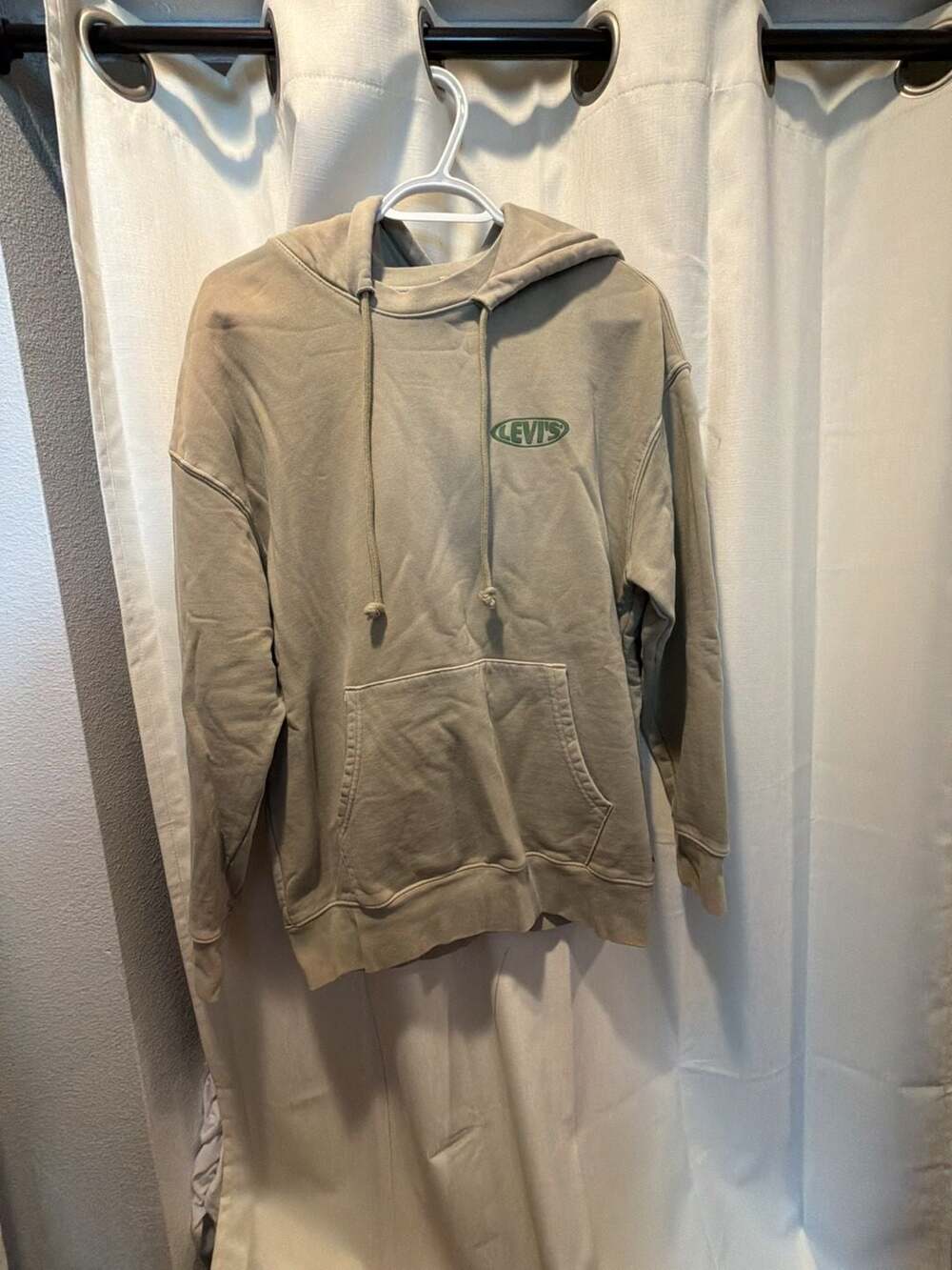 Levi's Oversized Hoodie Size Xs Khaki Green